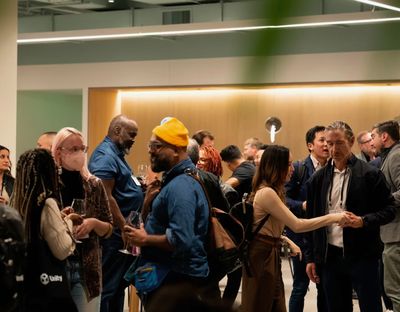 A variety of small business owners and employees networking in Denver Tech Center