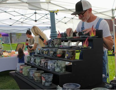 Denver, Colorado-based small business ceramics vendor at an event hosted by SideQuest Events